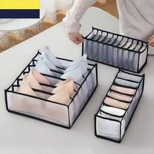 1/3pcs Underwear & Socks Storage Organizer, 11-Grid Mesh Closet Storage Box, Socks & Leggings Divider Box, Foldable Drawer Organizer, Bedroom Accessory, Home Storage Rack, Home Organization - Multicolor - View 11