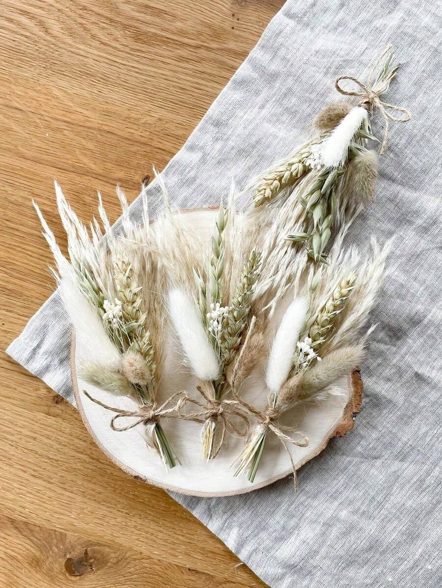 1/2/6/12pcs Artificial Flowers, Bohemian Style Small Artificial Bouquet | Mini Bottle Floral Arrangement | Desktop Decoration | Mailbox Gift - White Green 11 - View 1