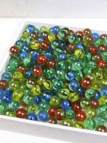 20pcs/40pcs/60pcs/100pcs Manik-Manik Kaca Warna-warni, Mainan Khusus untuk Mesin Permainan Catur Lompat, Permainan Lintasan Bola, Dekorasi Akuarium, Dekorasi Vas (Warna Acak) - MultiWarna - View 2