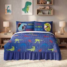 Home Elephant Quilt With Double Covers - Blue - View 4