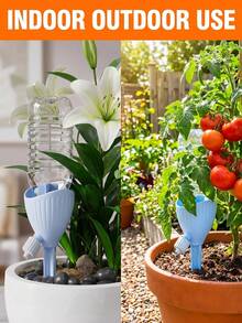 Automatic Watering Plant Spikes With Adjustable Drip Valve, Potted Plant Automatic Watering Device, Essential For Business Trips, Vacations And Travel, Gardening Flower Pot Supplies - Multicolor - View 2