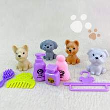 Children's Mini Pet House Role Play Toy (Random Accessory Colors) Dog/Cat/Bear Bath Interactive Role Play Toy, Birthday Gift, Christmas Gift For Boys And Girls - Multicolor - View 4