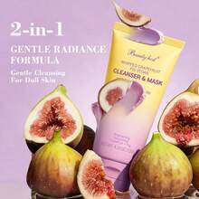 Beauty Host 2-In-1 Grapefruit Cleanser & Face Mask, Glow Care For Dull Skin, Gentle Cleansing, Fig Extract, Nourishing Skincare, 120g/4.23oz - For Dull Skin - View 1