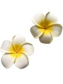2pcs Medium Sunflower Beach Vacation Style Hair Clips - Multicolor - View 2