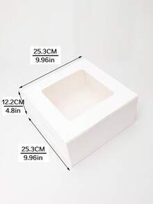 5 Pieces Or 10 Pieces Square Bread Boxes With Windows, Suitable For , Pastries, Chocolates, Cookies, Parties, Birthday Parties, Weddings, And Christmas. - View 2