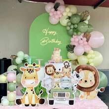 AFYPRTY Jungle Animals Decorations Safari Birthday Decorations Jungle Animals Cutouts Backdrop Booth Props Party Supplies For Wild Life Theme Birthday Party Decor - View 6