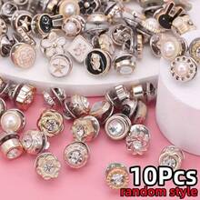 10/20/40/60/80/100Pcs Women's Fashion Brooch, Seamless Button Brooch, Pearl Rhinestone Brooch, Clothing, Hat Packaging Decoration, Safety Pin - Multicolor - View 24