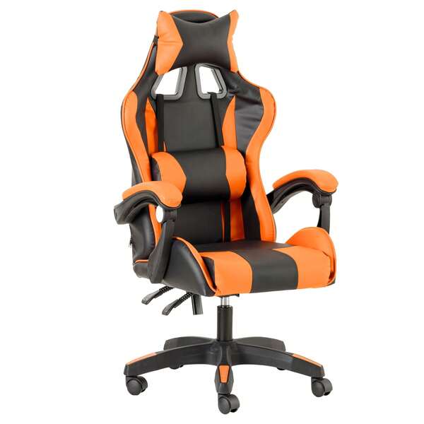 Baroni Home Gaming-Stuhl, Ergonomischer Bürostuhl mit Verstellbarer Rückenlehne, Kopfstütze und Lendenwirbelstütze