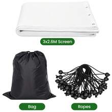 Golf Simulator Impact Screen, HD Projection Golf Hitting Screen With Grommets & Bungee Cords, Heavy Duty 300D Polyester Practice Screen With Storage Bag For Home Indoor & Outdoor Golf Training - 9.8 x 8.5 ft - View 7