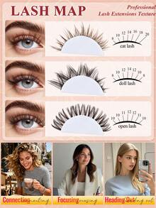 RITALASH 660PCS Dark Brown Segmented Lash Clusters Kit Light Feathery Natural Look Dark Brown Cluster Eyelashes Big Box Set DIY Long-Lasting Lashes (WM01-BLR105-Flaunt) - Brown - View 5