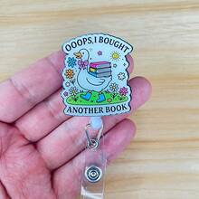 Retractable D Card Holder Reel With Cute Cartoon Design, Nurse Hospital Badge Holder Office Lanyard 1pc - X787 - View 2