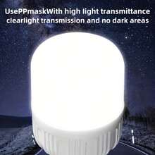 1 buah Bohlam Lampu LED Portabel untuk Perjalanan dengan Pengait, Lampu Kerja Darurat Isi Ulang USB, Lentera Lampu Sorot Genggam, Cocok untuk Memancing di Luar Ruangan, Berjalan Kaki, Berkemah - Lampu Berkemah - View 7