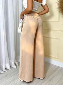 Women Pants - Beige - View 1
