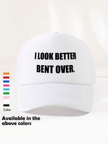 1pc Unisex Printed Decorative Fun Sponge Mesh Trucker Hat Baseball Cap Sun Hat Dad Hat, Suitable For Daily Use, Travel, Hiking, Climbing, Beach Vacation - Multicolor - View 5