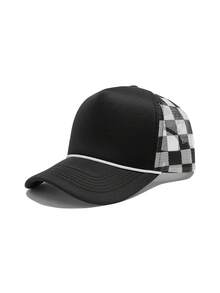 1pc Adult Versatile Two-Tone Plaid Trucker Hat, Casual Lightweight Breathable Versatile Women's Outdoor Hat, Suitable For Spring/Summer Daily Commute, Outdoor Outings, Hiking, Camping And Other Scenarios, Suitable As A Gift, Women's Hat, Beach Hat, Beach Accessory, Beach, Travel Essential, Sun Hat - Multicolor - View 5