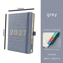 2027 English Planner Diary Notebook With Elastic Band, Business Office Time Management Handbook, Monday To Friday One Page Per Day, Weekend Two Days Per Page School Supplies - A5 - View 12