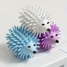 2pcs Reusable Hedgehog Laundry Balls, Cute Anti-Tangle Anti-Wrinkle Washing Machine Dryer Plastic Auxiliary Balls, Soft Fabric Care, Laundry Accessories, Fun Design, Durable Plastic, Textured Surface - Multicolor - View 12