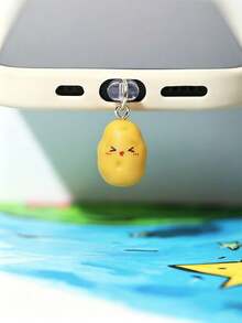 1/2pcs Potato Style Dust Plug, Cute Food-Inspired Cartoon Design, Exquisite Fresh Sweet Adorable Resin Accessory Pendant, Suitable For Spring And Summer Decoration, Phone Tablet Earphone Kindle Charging Port Interface Decoration, Silicone Transparent Dust Plug, Suitable As A Small Gift, Phone Charging Port Waterproof Moisture-Proof Dust-Proof, Compatible With IPhone Lightning/Type-C, Protects Charging Port Securely And Doesn't Fall Off - Multicolor - View 6