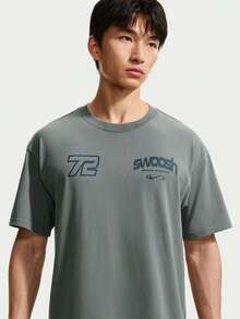 Nike Men's AS U NSW TEE LSE SPEED AND SPO Short Sleeve Knit Collarless T-Shirt TIM3778-084 - Grey - View 3