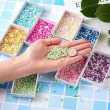1580 piezas de perlas sin agujero de 3-10mm, decoración DIY, materiales para hacer joyas DIY, manualidades DIY, se usa para relleno de jarrones, hacer joyas, bodas, ceremonias, centros de velas flotantes, fiestas de cumpleaños, decoración del hogar - Celeste - Ver 6
