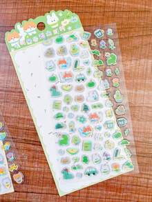 Juego de pegatinas de cristal láser de resina, adecuado para decoración de planificador y manualidades hechas a mano - Multicolor - Ver 13