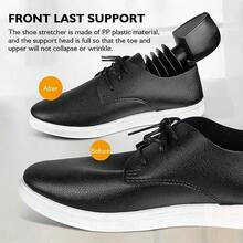 2pcs Plastic Adjustable Shoe Trees Durable Shoes Stretchers For Men To Prevent Creases From Deforming Shoes Stretching Shoes Care - Black - View 2
