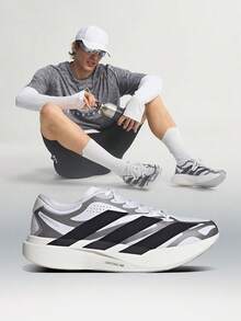 Adidas Men's ADIZERO  SL EXO M Running Shoes Low-Top KI4763 - Black and White - View 2