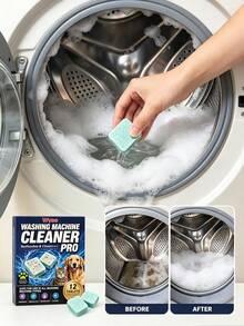 OUHOE Washing Machine Cleaning Tablets, Bathroom Living Room Balcony Remove Limescale, Residue, Dirt, Rust And Odor, Deep Cleaning, Extra Large Pack, Deep Cleaning Washing Machine Cleaner, Back To School Gift, Gift For Family And Friends Holiday Gift (Randomly Sent New And Old Models) - Mix - View 3