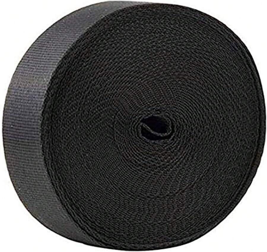 10 Yards 1 Inch Wide Black Nylon Heavy Duty Webbing Strap - White - View 1