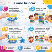 Kit 3 Jogos Brinquedo Infantil Criativo Torre Maluca + Navio Pirata + Pinguim Quebra Gelo Sem Tela - torre + navio p + pinguim m - Visão 2