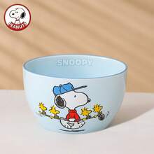 Snoopy Collaboration Rice Bowl Set, Tableware, Porridge Bowl, Cartoon Face Bowl, Breakfast Bowl, Ceramic Bowl, Household, Minimalist Design, Instant Noodle - Multicolor - View 14