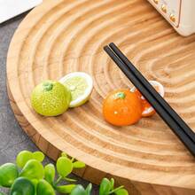 Creative Half Fruit Shaped Table Spoon And Chopstick Holder, Cute Home Tableware Decoration, Adorable Orange And Lemon Shaped Cutlery Holder, Creative Chopstick Holder Home Table Decor - View 3