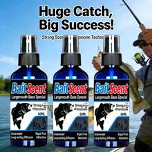 BaitScent 1件/3件 大口黑鱸魚誘餌吸引劑 長效擴散魚類吸引劑 60ml大容量 黑色池塘野釣通用 適用於鯰魚、帕庫魚、金鯛魚、冷水虹鱒、褐鱒 誘餌風味增強噴霧 - 彩色 - 查看 13