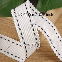 Cinta de doble cara con borde ondulado festoneado y puntos acanalados para accesorios para el cabello DIY, embalaje de flores, ropa, sombreros y lazos - Multicolor - Ver 5