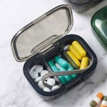 1pc Ultra-Small 3-Compartment Dust-Proof Pill Storage Box, Daily Pill Box - (3 Daily) 3 Compartments, Dust-Proof, Medication Organizer, Easy For Daily Medication - Portable Lightweight Design, Portable Lightweight Design Suitable For Travel Or Home Use, Box, Travel Essential - Multicolor - View 11