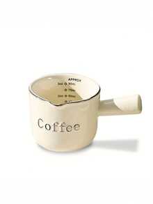 1/2pcs 90ML Espresso Cup With Handle, V-Shaped Ceramic Espresso Cup, Coffee Measuring Cup And Milk Pitcher, Suitable For Espresso Making And Milk Frothing, Ideal Choice For Espresso Lovers - Multicolor - View 8