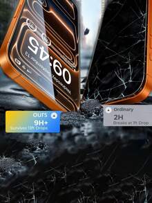1pc 17 Pro Max 9H+ Tempered Glass Screen Protector, With Silk-Screened Black Frame, 10X Military-Grade Protection, Clear Color Reproduction, Full Coverage, Comfortable Long-Term Viewing, Anti-Shock And Anti-Drop. Also Suitable For IPhone 17Pro/17Air/17E/17/16PROMAX/16Pro/16plus/16E/16/15/14/13/12/11 And Other Models. Compatible With Phone Cases And Accessories. Essential For Daily Protection And High-Definition Viewing. - Clear - View 5