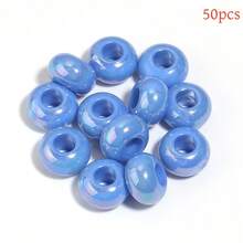 50Pcs Acrylic Colorful Abacus Beads Large Hole Wheel Beads Suitable For DIY Bracelets Keychains Necklaces Stationery Pens Holiday Decoration Abacus Beads Tassel Dreamcatcher Making Hanging Rope Beads - Multicolor - View 10