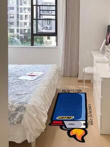 1pc Cool Blue Lighter Design Unique Creative Living Room Floor Mat, Bedroom Decor, Home Casual Carpet, Decorative Rug, Bedroom Decor, Small Rug, Carpet, Home Decor, Living Room Carpet, Living Room Small Rug, Bedroom Carpet, Living Room Home Decor, Outdoor Carpet, Washable Rug - Multicolor - View 16