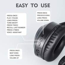 Gerripuer Wireless Bluetooth Headset Outdoor Sports Gaming Wireless Headphones With Mic Bluetooth Earphones For Home Office Cellphone PC For Phone / Computer / Tablet Low Latency Heavy Bass HIFI Stereo New Type-C Card Slot Retractable Foldable Portable Storage Holiday Gift Present Over-Ear Bluetooth Headphones Black/Beige - View 6