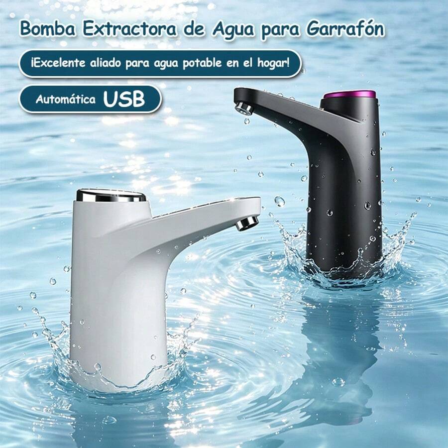 Electric Water Extractor Head For Home Use, Universal Automatic Water Dispenser, USB Rechargeable Portable Pump, Suction Pump Compatible With Most Water Bottles, Easy To Operate For Home Use - View 1