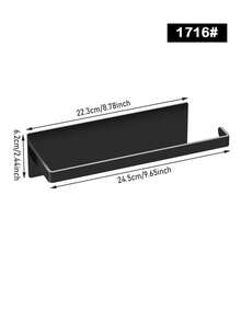 1/2 piezas Soporte magnético para toallas de papel, adecuado para refrigerador, lavadora y microondas - Diseño ahorra espacio, fácil de desmontar e instalar, accesorio para cocina y baño - Negro - Ver 12