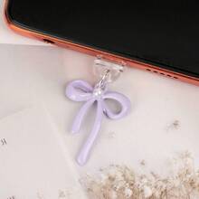 1個甜美蝴蝶結手機充電孔防塵塞，相容 Apple 手機充電孔，Type-C 手機掛飾 - 彩色 - 查看 6