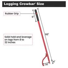 60 Inch Cant Hook with Rubber Grip and Adjustable Hook, Steel Log Roller Tool for Turning Logs, Opening Felling Log Roller Tool, Red - B - Übersicht 4