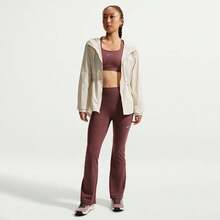 Nike One Waterproof Hooded Solid Color Comfortable Zip-Up Long Sleeve Jacket Women's - Champagne - View 3