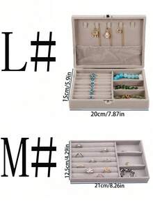 1pc Detachable Jewelry Storage Box, Partitioned Jewelry Display Tray, Multi-Functional Jewelry Organizer, Suitable For Rings, Earrings, Necklaces, Bracelets And Lipstick Storage. - Multicolor - View 2