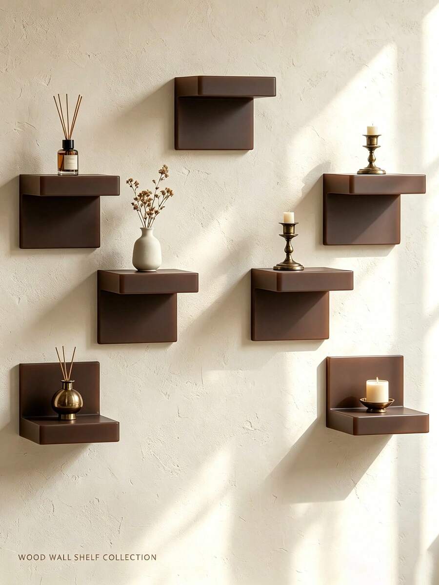 Thickened Wall-Mounted Storage Rack, Modern Floating Display Shelf, Space-Saving Narrow Multi-Layer Shelf (With Iron Plate Support), Screw Fixed, Suitable For Home And Office Environments - Multicolor - View 1