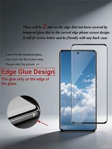 2Pcs HD Curved Screen Protector Tempered Glass Compatible With Samsung Galaxy S23 Ultra/Compatible With Xiaomi 13 14 Lite/ Note 14 15 Pro+/Compatible With Honor Magic 5/6/7/8/ Reno/ / High Definition Glossy Surface, Explosion-Proof, Automatic Adsorption High Hardness Round Edge Dustproof Design - Clear - View 5