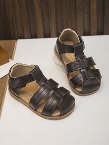 Infant & Toddler Girls' Closed-Toe Roman Sandals, Soft, Fashionable & Comfortable - Brown - View 3