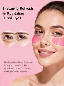 6 Lightening And Brightening Eye Masks To Reduce Dark Circles, Eye Puffiness, Eye Bags, Wrinkles, Gel Eye Masks, Nurse's Gift, Vegetarian And Cruelty-Free Self-Care - 金色 - 查看 4
